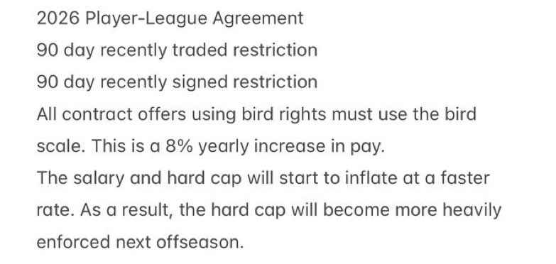 PblmStat's tweet image. The amount of trades happening around the league has started to take an effect. Players have been demanding their power back from owners. As a result of this, Commissioner Harris met with representatives and reached a new league altering agreement.