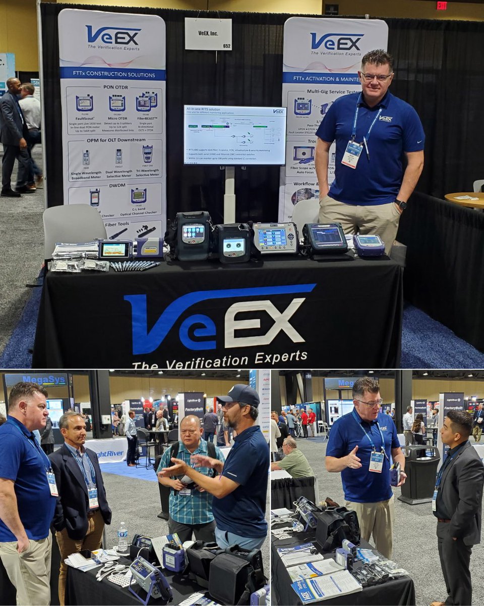 Today at UTC Telecom, we're showing our latest products in FTTx, RFTS, C37.94 testing and more. Join us at booth 652 and we'll be happy to show you how our tools can simplify your network testing.
#broadband #fiberoptics #ftth #veexinc