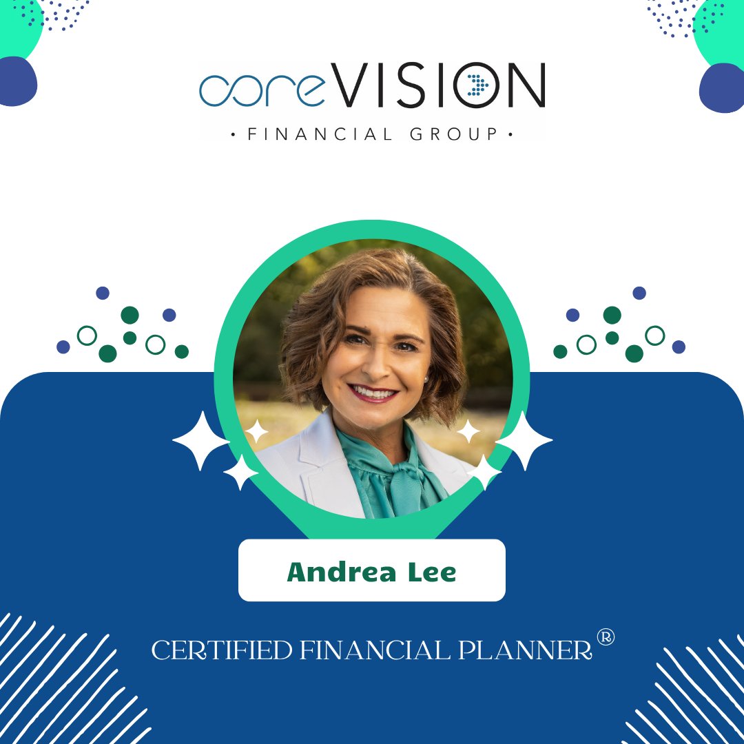 coreVISIONFG's tweet image. Did you know coreVISION has a CFP®? Andrea Lee is celebrating 5 years of being a Certified Financial Planner today! CFP® professionals have attained the standard of excellence in financial planning by meeting education, experience and ethical standards.