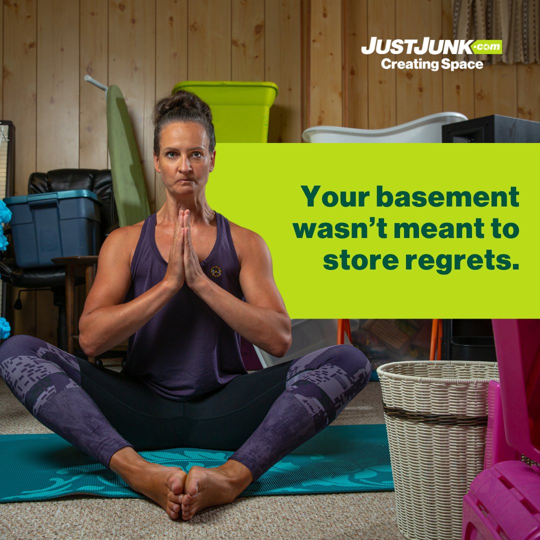 Your basement should be a retreat, not a storage unit for regrets! Let us help you reclaim your space and find peace of mind. Ready to make a change? Book JUSTJUNK online: 1l.ink/RQVTTBF #JUSTJUNK #CreatingSpace #BasementCleanup #JunkRemoval #DeclutterYourLife