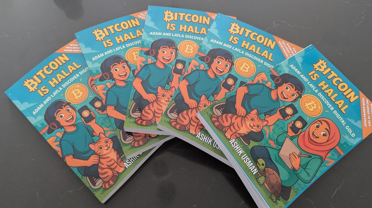 weareblockchain's tweet image. #BitcoinIsHalal 
#BitcoinForKids #BitcoinEducation
What&apos;s the first question YOUR kids ask about Bitcoin? 🤔 &quot;BITCOIN IS HALAL&quot; tackles them all with humour &amp;amp; clarity! Spark important family conversations today. 
👉 Get your copy of BITCOIN IS HALAL now from Amazon in paperback…