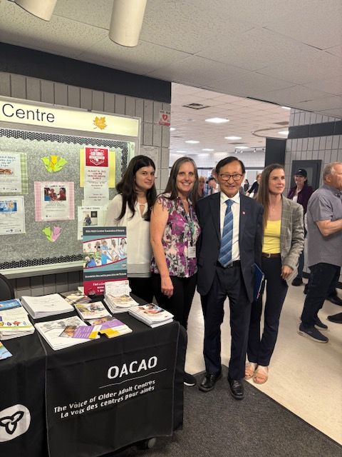 TheOACAO's tweet image. Great energy at the Barrie 55+ Active Living Fair! Huge thank you to Hon. Raymond Cho & MPP Andrea Khanjin for supporting #OntarioSeniors. ๐
Celebrate aging well! Find a local fair near you:
๐ oacao.org/events/seniorsโฆ
#ActiveAging #SeniorsFair #Barrie #OACAO #HealthyAging