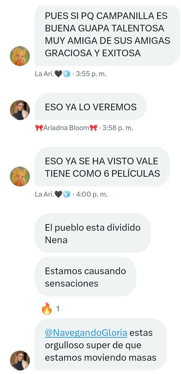 Comienza la rivalidad entre La Ari (<a href="/voymalenelamor/">La Ari. ★</a>) y Ariadna (<a href="/AriadnaBloom/">🎀Ariadna Bloom🎀</a>). #NavegandoFinal