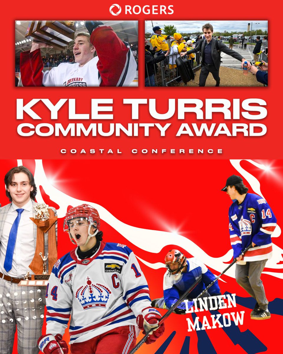 Congratulations to Linden Makow, the Spruce Kings 2025 Kyle Turris Community Award winner, presented by @rogers