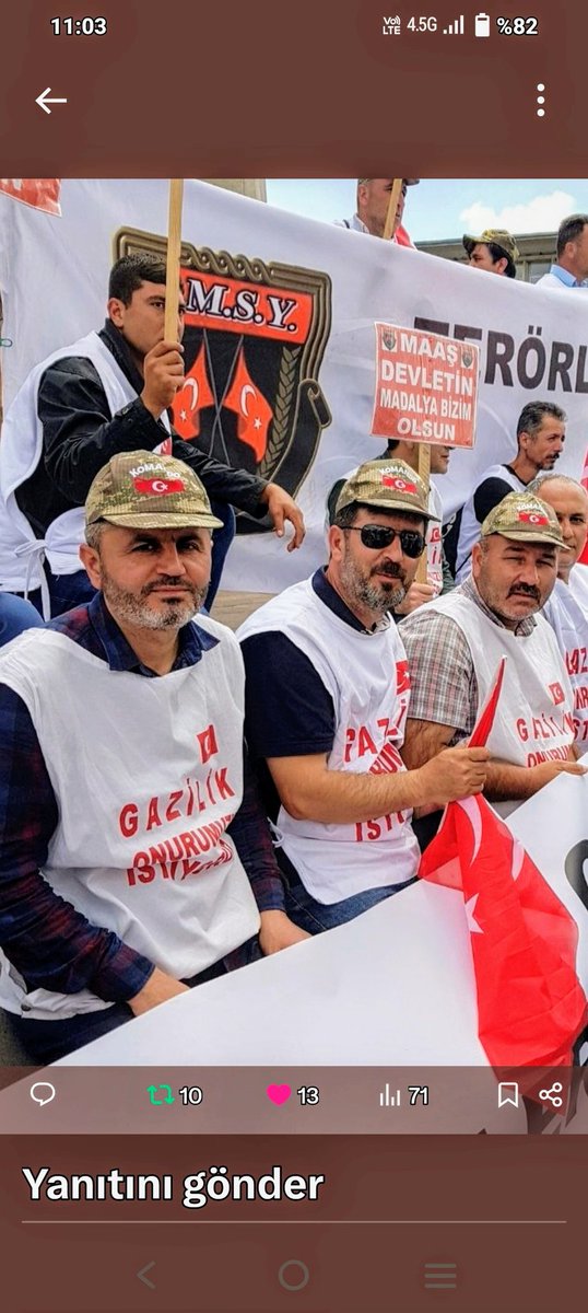 TMSY Ali Ercan ŞAHİN (@aliercanahn1) on Twitter photo <a href="/drbetulsayan/">Dr.Betül Sayan Kaya 🇹🇷</a> Sn.Bakanımız <a href="/drbetulsayan/">Dr.Betül Sayan Kaya 🇹🇷</a> tüm siyasi partilerin vekilleri <a href="/TmsyGaziler/">T.M.S.Y GAZİ SAYILMAYANLAR</a> in mağduriyetlerini dile getirdi <a href="/TmsyGaziler/">T.M.S.Y GAZİ SAYILMAYANLAR</a> müjdeli haber bekliyor
#GazilikHakkımızıİstiyoruz
<a href="/RTErdogan/">Recep Tayyip Erdoğan</a>
<a href="/MahinurOzdemir/">Mahinur Özdemir Göktaş</a>
<a href="/hulusiakarmedya/">Hulusi AKAR</a>
<a href="/celebimehmeta/">Mehmet Ali Çelebi</a>
<a href="/kocakkonuralp/">Konur Alp Koçak</a>
<a href="/SayimMadak/">Dr. Sevim Sayım Madak 🇹🇷</a>
<a href="/dtcuneytaldemir/">Dt. Cüneyt Aldemir 🇹🇷</a> 8 <a href="/drbetulsayan/">Dr.Betül Sayan Kaya 🇹🇷</a> Sn.Bakanımız <a href="/drbetulsayan/">Dr.Betül Sayan Kaya 🇹🇷</a> tüm siyasi partilerin vekilleri <a href="/TmsyGaziler/">T.M.S.Y GAZİ SAYILMAYANLAR</a> in mağduriyetlerini dile getirdi <a href="/TmsyGaziler/">T.M.S.Y GAZİ SAYILMAYANLAR</a> müjdeli haber bekliyor
#GazilikHakkımızıİstiyoruz
<a href="/RTErdogan/">Recep Tayyip Erdoğan</a>
<a href="/MahinurOzdemir/">Mahinur Özdemir Göktaş</a>
<a href="/hulusiakarmedya/">Hulusi AKAR</a>
<a href="/celebimehmeta/">Mehmet Ali Çelebi</a>
<a href="/kocakkonuralp/">Konur Alp Koçak</a>
<a href="/SayimMadak/">Dr. Sevim Sayım Madak 🇹🇷</a>
<a href="/dtcuneytaldemir/">Dt. Cüneyt Aldemir 🇹🇷</a> 8