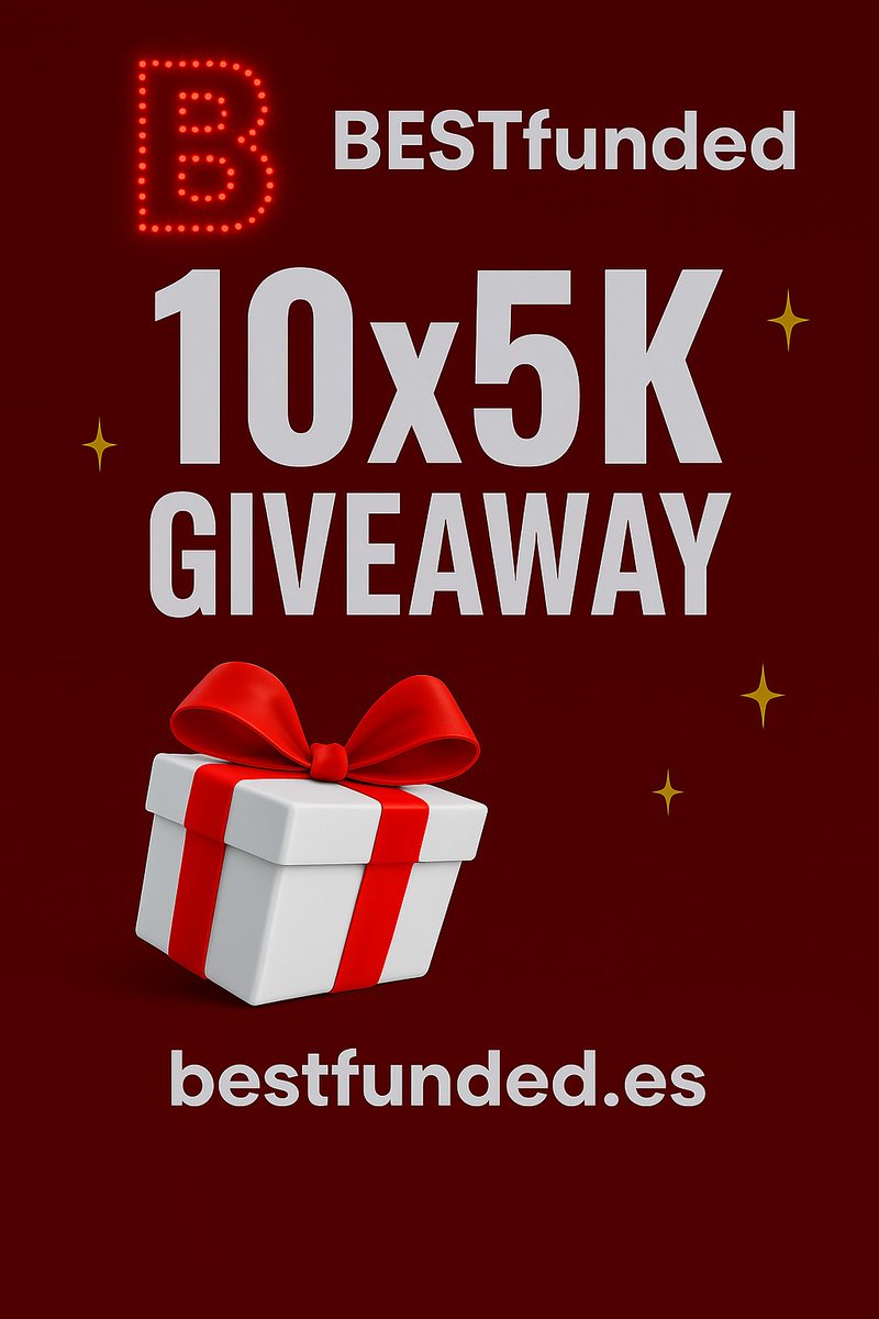 🎁Giveaway Alert!🎁
10 × $5K 2-Phase Challenge Account 

To participate:
Follow:

1️⃣ <a href="/adamshehuahmad/">Adam📊</a>
@bestfundex3

3️⃣.Like and Repost and also comments 

4️⃣Join Discord: discord.gg/FtGAPaVccX

5️⃣Tag 3 traders 

6️⃣Also Follow 
@Flanaganfx
@MAI_KIRINIYA

Winners in 5 days ✌️