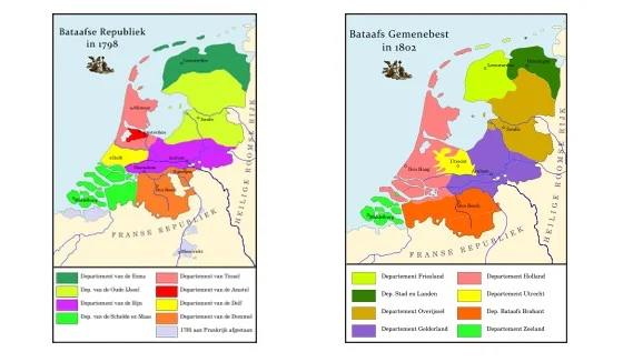#Hjoed yn 1802 krige #Fryslân yn it Bataafske Gemenebest fan 1801 syn âlde grinzen wer werom nei earder oer twa ferskillende departeminten ferdield west te hawwen. De eardere frije erfhearlikheid It Amelân waard hjirby by Fryslân yndield.

#FryskX