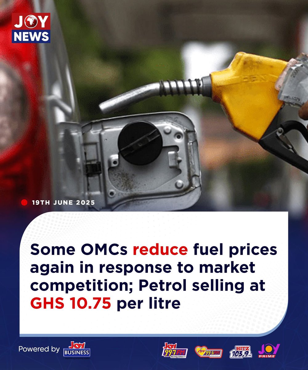 Israel Laryea (@theisraellaryea) on Twitter photo Has your favourite OMC reduced fuel prices? You should ask why! Maybe some pressure from customers like you, may get them to yield. Especially as it seems the Israel-Iran war is likely to result in prices going up soon. Has your favourite OMC reduced fuel prices? You should ask why! Maybe some pressure from customers like you, may get them to yield. Especially as it seems the Israel-Iran war is likely to result in prices going up soon.