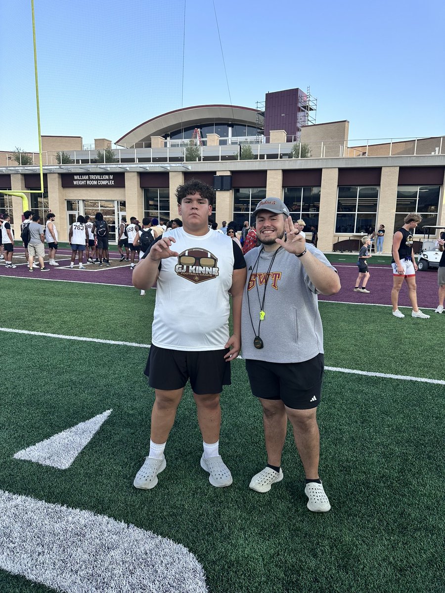 Steven lazarin (sonic) (@lazarinsteven) on Twitter photo Had a great time at <a href="/TXSTATEFOOTBALL/">Texas State Football</a> football camp yesterday. Thank you <a href="/andrewcobus/">Coach Cobus</a>
<a href="/CoachShoeOL/">Jordan Shoemaker</a> and
<a href="/GJKinne/">GJ Kinne</a> for the invite!
<a href="/EHSCoachLopez/">Julio Lopez</a> Had a great time at <a href="/TXSTATEFOOTBALL/">Texas State Football</a> football camp yesterday. Thank you <a href="/andrewcobus/">Coach Cobus</a>
<a href="/CoachShoeOL/">Jordan Shoemaker</a> and
<a href="/GJKinne/">GJ Kinne</a> for the invite!
<a href="/EHSCoachLopez/">Julio Lopez</a>