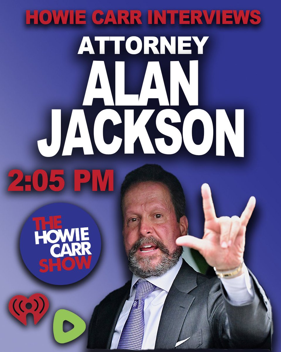 Karen Read’s attorney Alan Jackson joins us LIVE at 2:05 to kick off today’s show.

howiecarrshow.com/listen