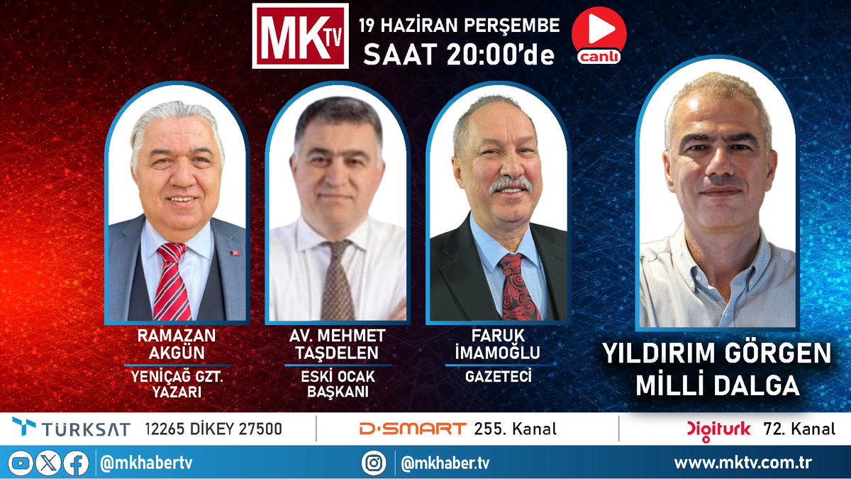 MK HABER TV (@mkhabertv) on Twitter photo #CANLI
Milli Dalga başladı!
İZLEMEK İÇİN: youtube.com/live/yW1gddaFW…
<a href="/ramazanakgun64/">Ramazan AKGÜN</a> <a href="/av_mtasdelen/">Mehmet Taşdelen</a> <a href="/FarukMenderes/">Namık Orhan</a> <a href="/y_gorgen/">Yıldırım GÖRGEN</a> #CANLI
Milli Dalga başladı!
İZLEMEK İÇİN: youtube.com/live/yW1gddaFW…
<a href="/ramazanakgun64/">Ramazan AKGÜN</a> <a href="/av_mtasdelen/">Mehmet Taşdelen</a> <a href="/FarukMenderes/">Namık Orhan</a> <a href="/y_gorgen/">Yıldırım GÖRGEN</a>