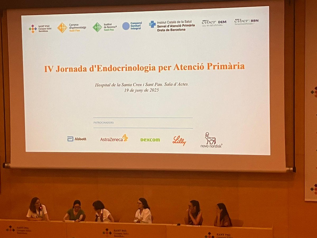 Avui s'ha celebrat la IV Jornada d’Endocrinologia per a l’Atenció Primària a l'Hospital de Sant Pau.

Com cada any, ha estat una jornada molt enriquidora, treballant per a l'òptima coordinació entre els diferents nivells assistencials!