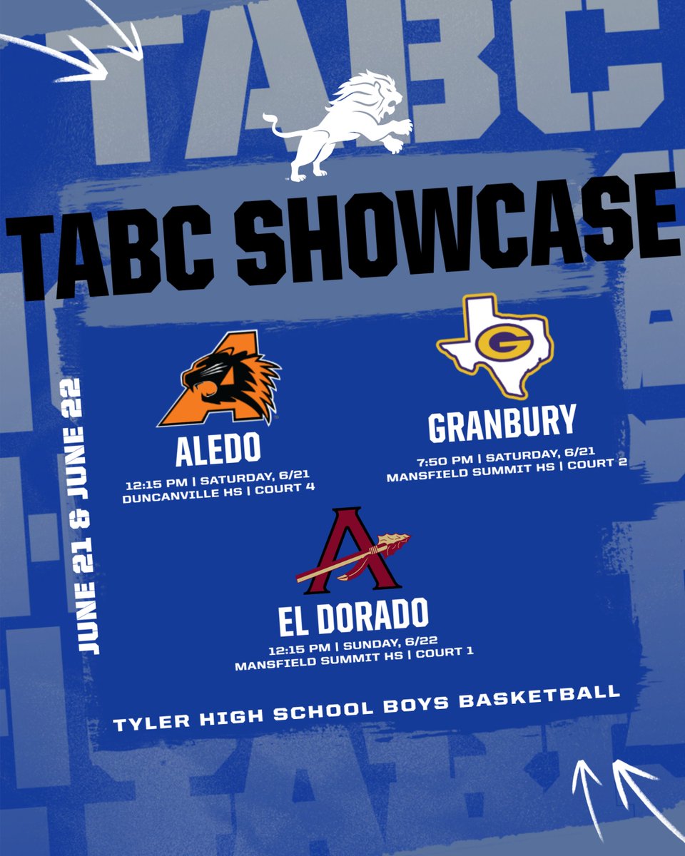 Come check us out at <a href="/Tabchoops/">𝙏𝘼𝘽𝘾🏀📋</a> Showcase this weekend! Looking forward to competing against some quality programs.

<a href="/hoopinsider/">Hoopinsider</a>  <a href="/TylerISD_Ath/">Tyler ISD Athletics</a>