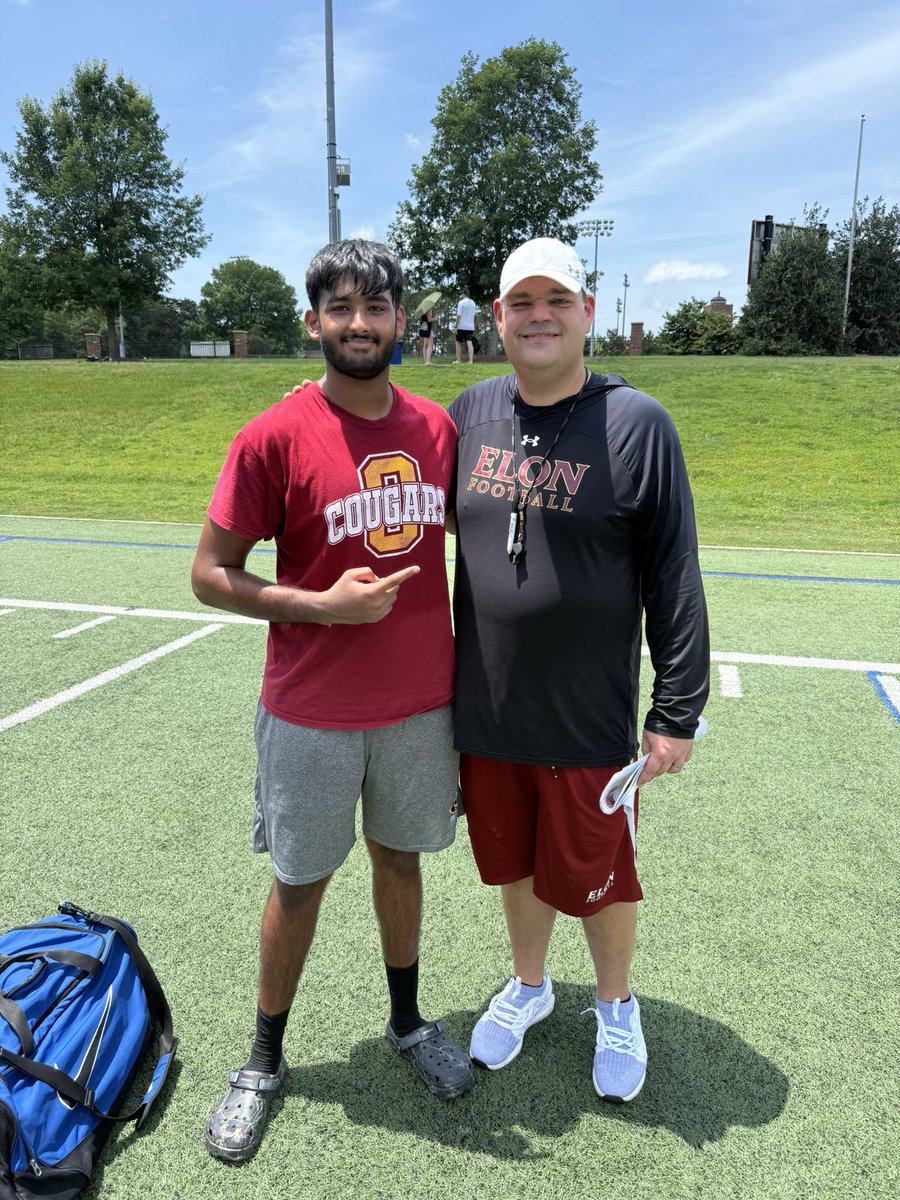 Raja Shahmir Ayub (@shammy_ayub) on Twitter photo Thanks to <a href="/Coach_Stad/">Alex Stadler</a> for coming to the school and inviting me to the camp. Learned alot and got better today.
<a href="/TonyTrisciani/">Tony Trisciani</a> <a href="/CoachHarris20/">Coach Harris</a> <a href="/ElonFootball/">Elon Football</a> Thanks to <a href="/Coach_Stad/">Alex Stadler</a> for coming to the school and inviting me to the camp. Learned alot and got better today.
<a href="/TonyTrisciani/">Tony Trisciani</a> <a href="/CoachHarris20/">Coach Harris</a> <a href="/ElonFootball/">Elon Football</a>