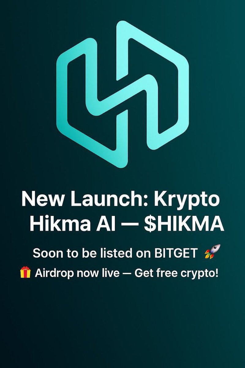 Crypto Anna (@cryptoanna0) on Twitter photo π§  New Launch: Krypto Hikma AI β $HIKMA π
π Soon to be listed on BITGET π₯
π Airdrop live now β Get free crypto!
π Join now:πΉ App: kryptohikma.com
πΉ X: x.com/KryptoHikmaAi
πΉ Telegram: t.me/kryptohikma_ai
πΉ CA : 69bonzrRRnwSouTKH4H9qScFyGnB25rR9KxgRJQEpump π§  New Launch: Krypto Hikma AI β $HIKMA π
π Soon to be listed on BITGET π₯
π Airdrop live now β Get free crypto!
π Join now:πΉ App: kryptohikma.com
πΉ X: x.com/KryptoHikmaAi
πΉ Telegram: t.me/kryptohikma_ai
πΉ CA : 69bonzrRRnwSouTKH4H9qScFyGnB25rR9KxgRJQEpump