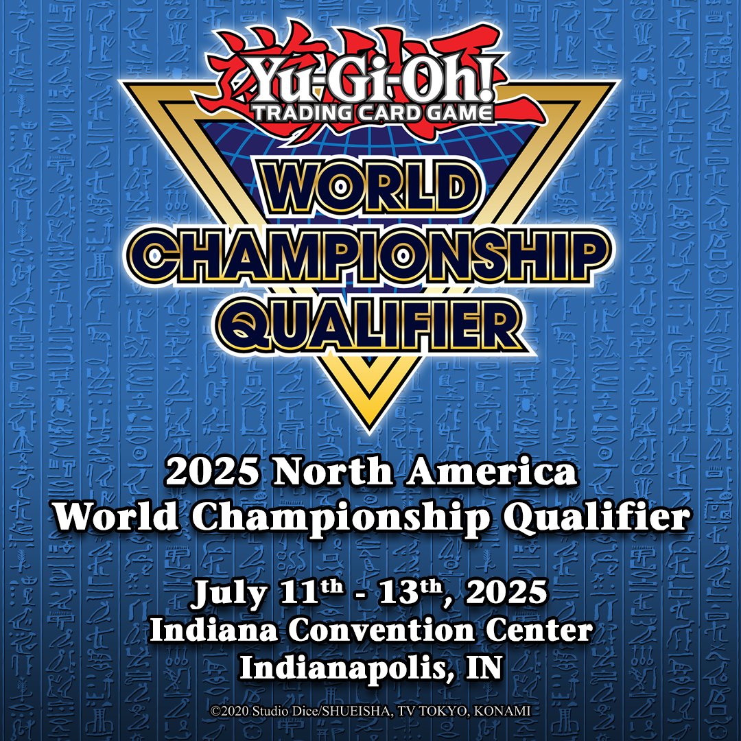 The Yu-Gi-Oh! TCG North America WCQ 2025 is occurring on July 11-13.  

Visit our website for registration info, event schedules and more: bit.ly/4dRYzOA

#YuGiOhTCG