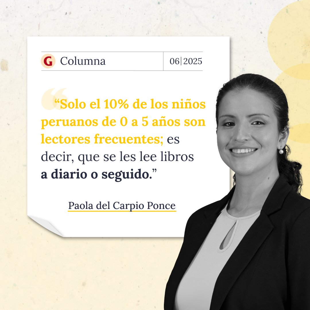 #ColumnaDeOpinión 📰 | ¿Puede un cuento al día transformar el futuro del país?

Paola del Carpio Ponce (<a href="/paola_dcp/">Paola del Carpio Ponce</a>), Coordinadora de Investigación de REDES, explica por qué fomentar la lectura en la primera infancia es una de las inversiones más costo-efectivas para el desarrollo