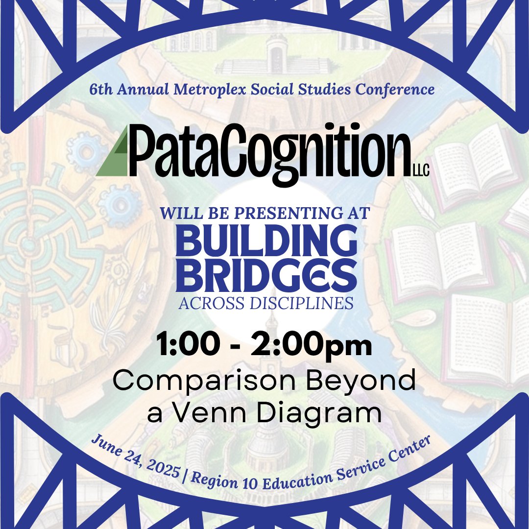 🌻 We are so delighted to return to the DFW Social Studies Conference next week with <a href="/region10ss/">Region 10 ESC Social Studies</a> and <a href="/ESC11SS/">ESC11 Social Studies</a>!
  
🧠 Kelsey will be chatting about how to help kiddos learn how to meaningfully compare, not just copy information into a Venn Diagram. 

➡️ You won't want to miss it!