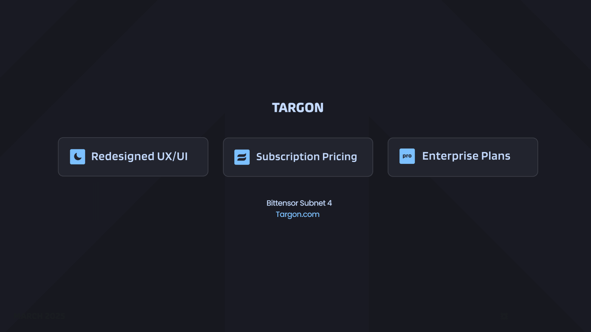 TargonCompute's tweet image. Targon has been redesigned from the ground up with intentional UX—built for clarity, speed, and accessibility
We will also be introducing subscription pricing along with white-glove enterprise solutions
Coming soon...