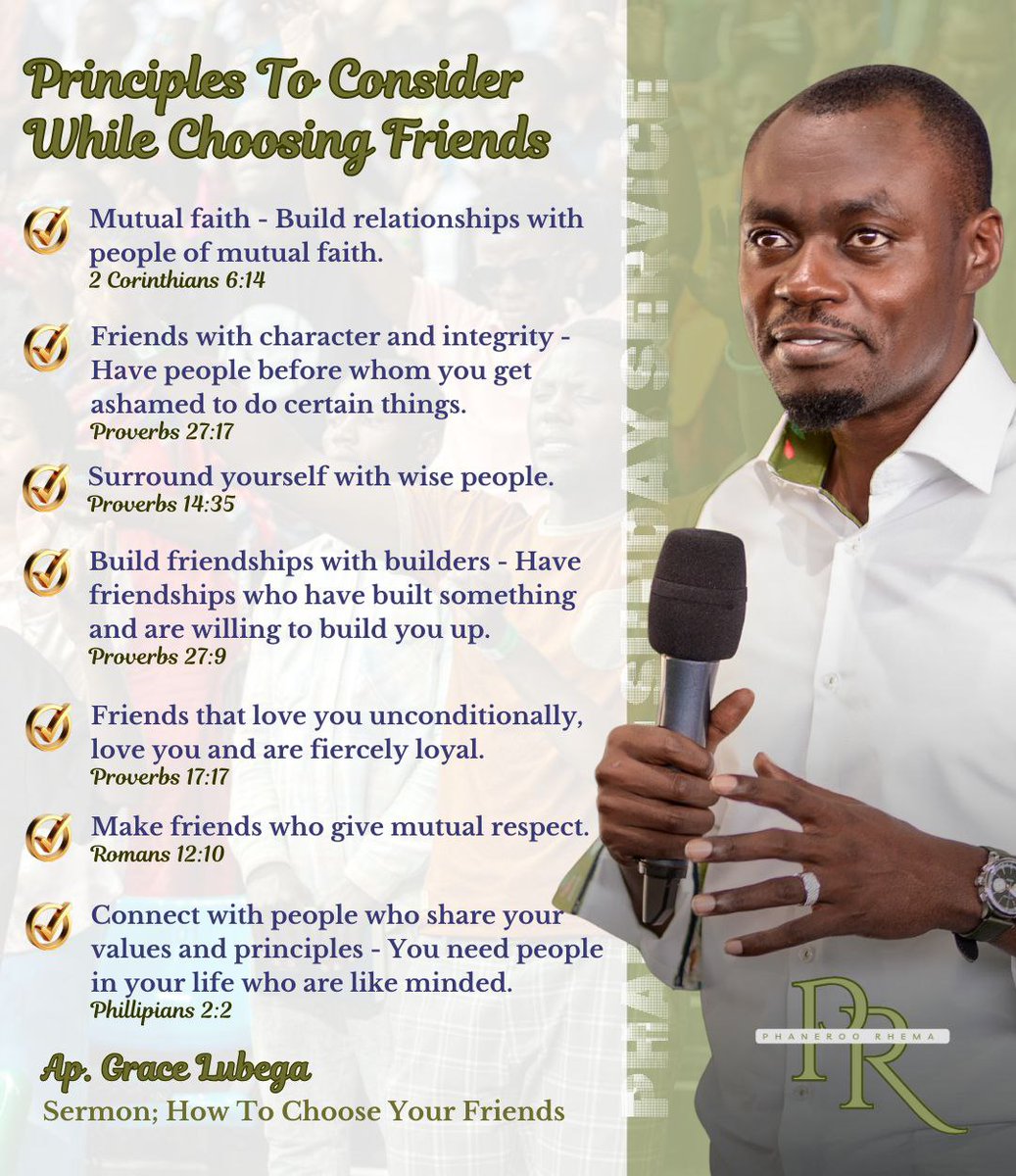 Sermon: How To Choose Your Friends.

Source link 🔗: bit.ly/HowToChooseYou…

#PhanerooRhema
#Phanerooat11