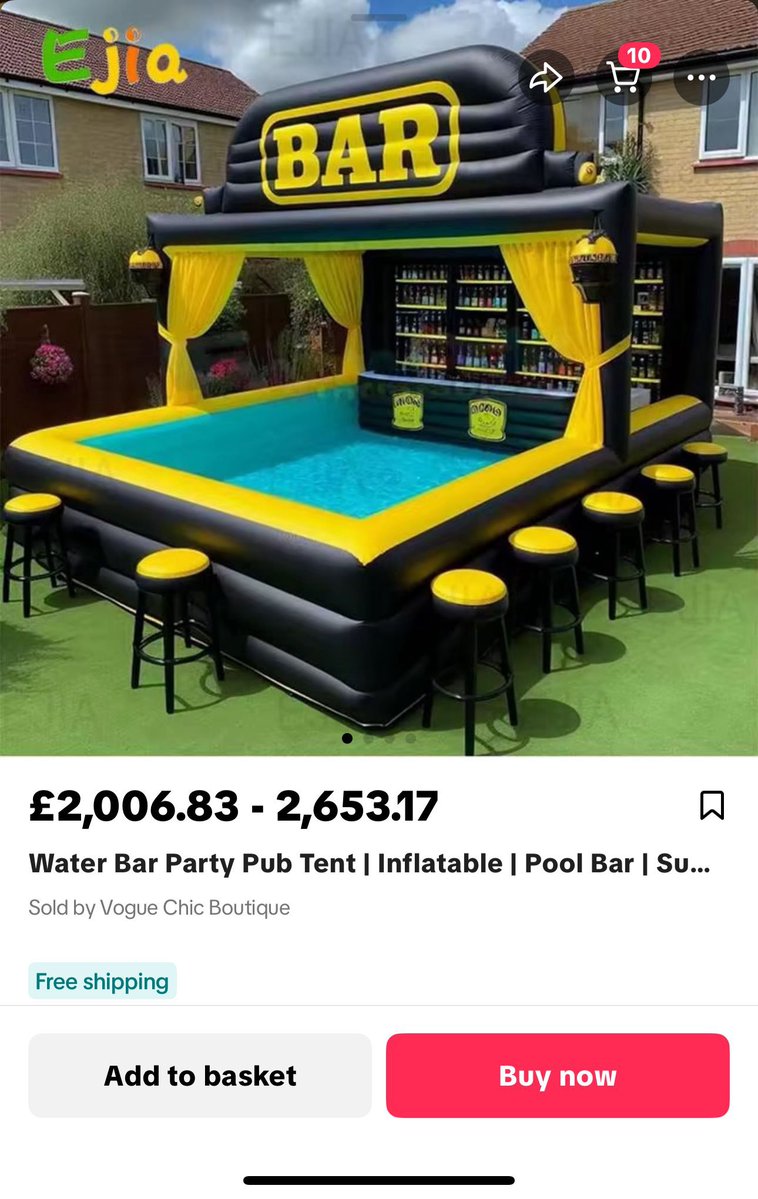All dudes want one thing &amp; it’s the water bar party pub tent