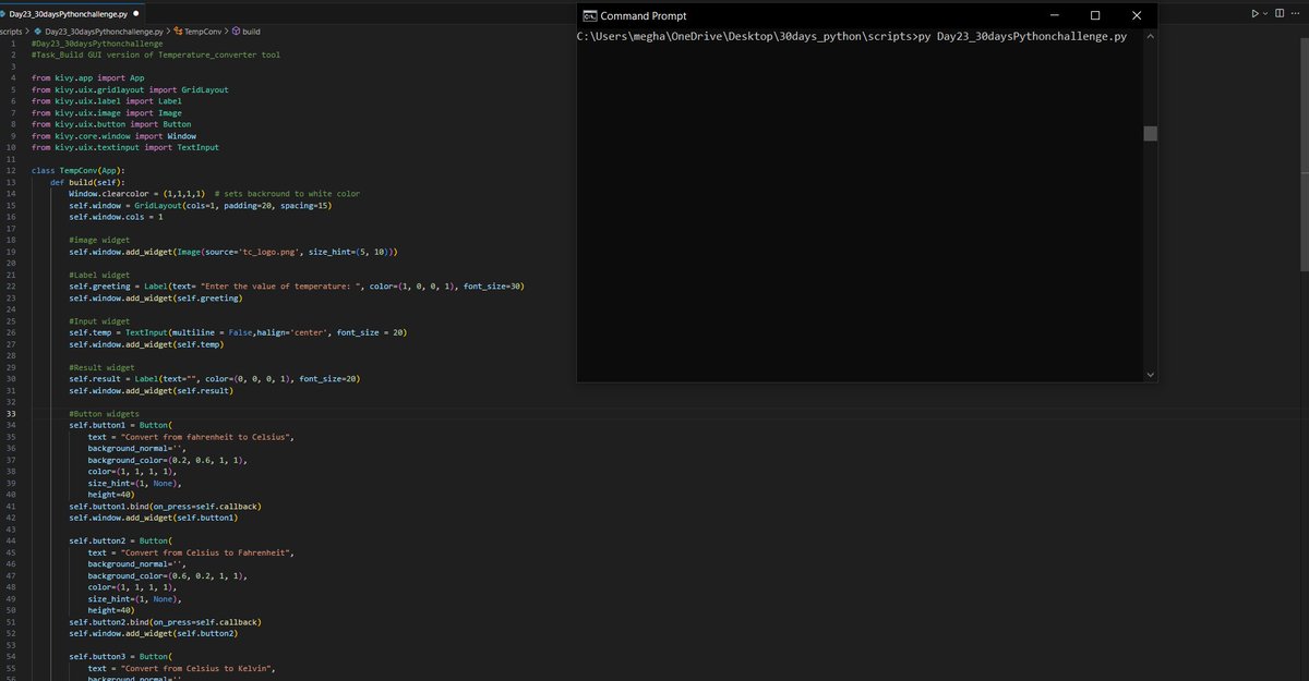 _meow_meg's tweet image. Day23: #30DaysOfPython #IDC30DaysChallenge
concepts studied:
>basics of building GUI apps (using kivy)
>explored what goes into app development