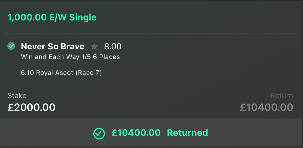 BigBallsNags's tweet image. NEVER SO BRAVE, WHAT A RUN !!!! 🦍✅🔥
🏆🏆🏆🏆🏆🏆🏆🏆🏆🏆🏆🏆

Another great day for Bigballs  ! 🥇

Full Write up below &amp;amp; a massive reason of why you should be in my free Group for full in depth analysis on every single race ! 👊🏻 ( LINK ON MY PROFILE )