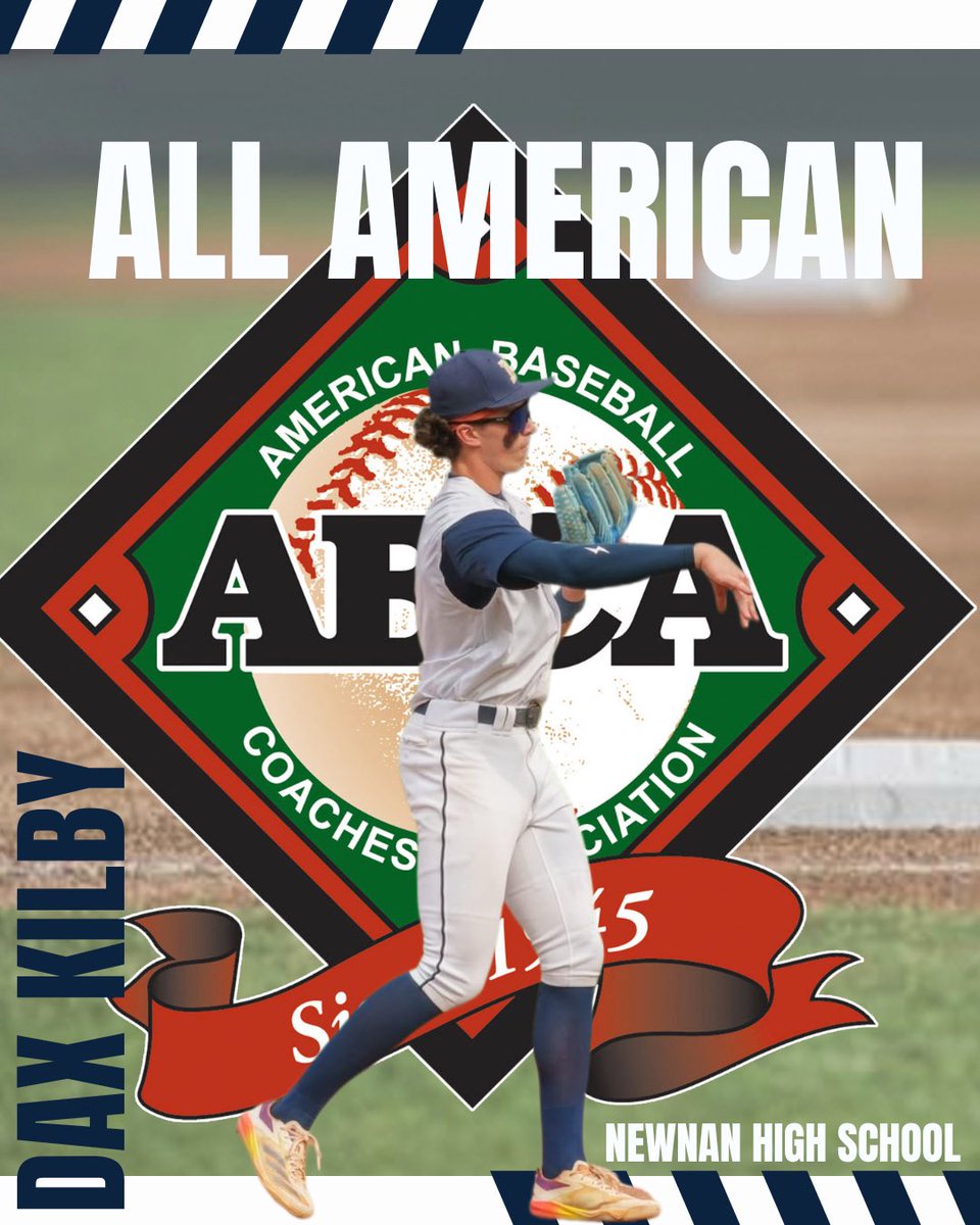 Newnan HS Baseball (@newnanbaseball) on Twitter photo Dax Kilby was named an ALL AMERICAN this week by the American Baseball Coaches Association representing Region 3 (Alabama, Florida, Georgia, South Carolina). Congrats to Dax and his family.
<a href="/NewnanSTRENGTH/">Coach Dano Burdette</a> <a href="/NewnanAthletics/">Newnan Athletics</a> <a href="/NewnanATMed/">Newnan Athletic Training</a> <a href="/CowetaScore/">CowetaScore</a> <a href="/NTHSports/">NTH Sports</a> <a href="/ABCA1945/">ABCA</a> Dax Kilby was named an ALL AMERICAN this week by the American Baseball Coaches Association representing Region 3 (Alabama, Florida, Georgia, South Carolina). Congrats to Dax and his family.
<a href="/NewnanSTRENGTH/">Coach Dano Burdette</a> <a href="/NewnanAthletics/">Newnan Athletics</a> <a href="/NewnanATMed/">Newnan Athletic Training</a> <a href="/CowetaScore/">CowetaScore</a> <a href="/NTHSports/">NTH Sports</a> <a href="/ABCA1945/">ABCA</a>