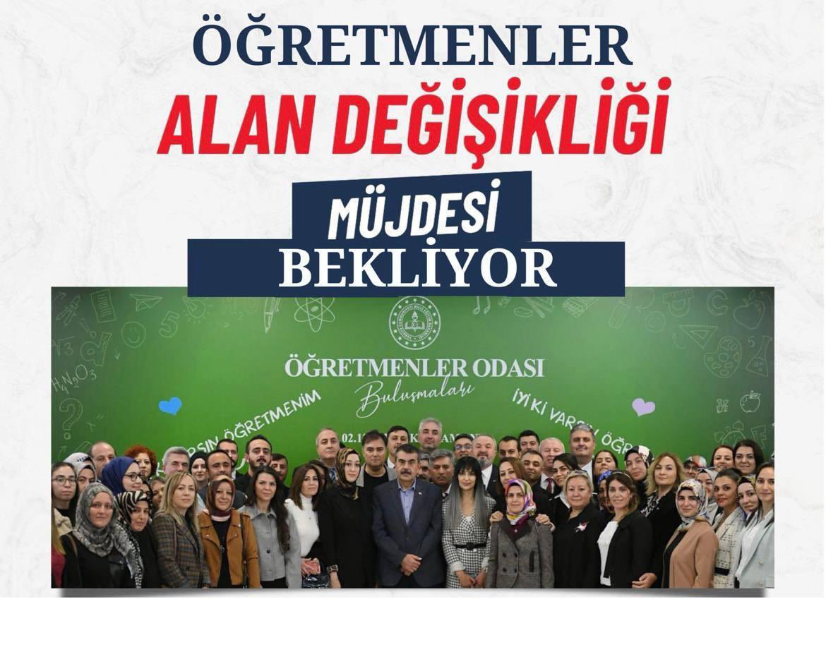 Yunus Öğretmen (@yunuskocakaya25) on Twitter photo Öğretmenler alan değişikliği müjdesi bekliyorlar sayın bakanım <a href="/Yusuf__Tekin/">Yusuf Tekin</a>
#TemmuzdaAlanDeğişikliği
<a href="/tcmeb/">Millî Eğitim Bakanlığı</a>
<a href="/cftcblnt/">Bülent ÇİFTCİ</a>
<a href="/_aliyalcin_/">Ali YALÇIN</a>
<a href="/talatyavuz29/">Talat YAVUZ</a>
<a href="/mebpgm/">Personel Genel Müdürlüğü</a>
<a href="/EgitimBirSen/">Eğitim-Bir-Sen</a>
<a href="/CBegitimogretim/">TCCB EĞİTİM VE ÖĞRETİM POLİTİKALARI KURULU</a>
<a href="/tcbestepe/">T.C. Cumhurbaşkanlığı</a> Öğretmenler alan değişikliği müjdesi bekliyorlar sayın bakanım <a href="/Yusuf__Tekin/">Yusuf Tekin</a>
#TemmuzdaAlanDeğişikliği
<a href="/tcmeb/">Millî Eğitim Bakanlığı</a>
<a href="/cftcblnt/">Bülent ÇİFTCİ</a>
<a href="/_aliyalcin_/">Ali YALÇIN</a>
<a href="/talatyavuz29/">Talat YAVUZ</a>
<a href="/mebpgm/">Personel Genel Müdürlüğü</a>
<a href="/EgitimBirSen/">Eğitim-Bir-Sen</a>
<a href="/CBegitimogretim/">TCCB EĞİTİM VE ÖĞRETİM POLİTİKALARI KURULU</a>
<a href="/tcbestepe/">T.C. Cumhurbaşkanlığı</a>