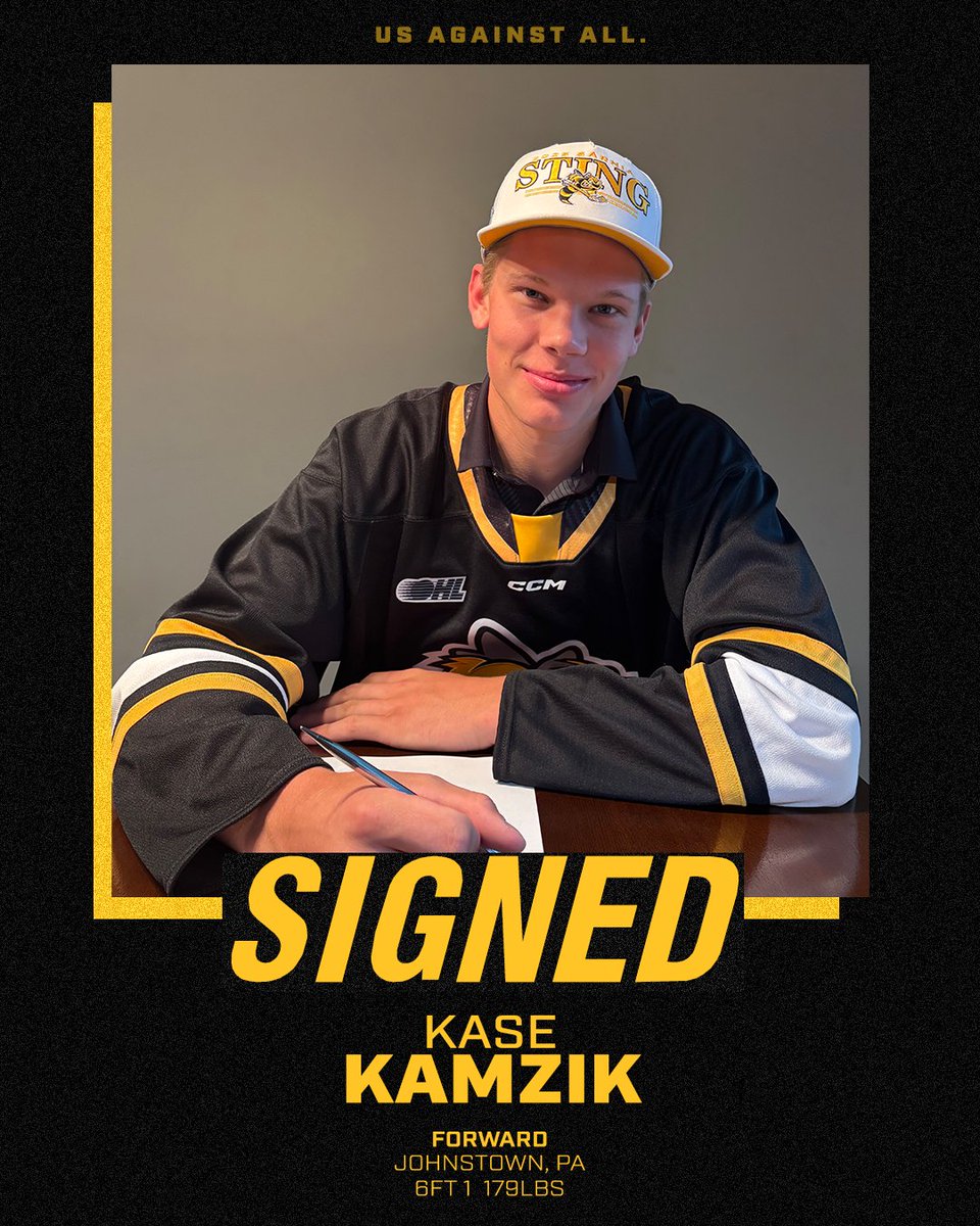 Welcome to Sarnia 🐝🐝

Kase Kamzik officially signs with the Sting.

#UsAgainstAll