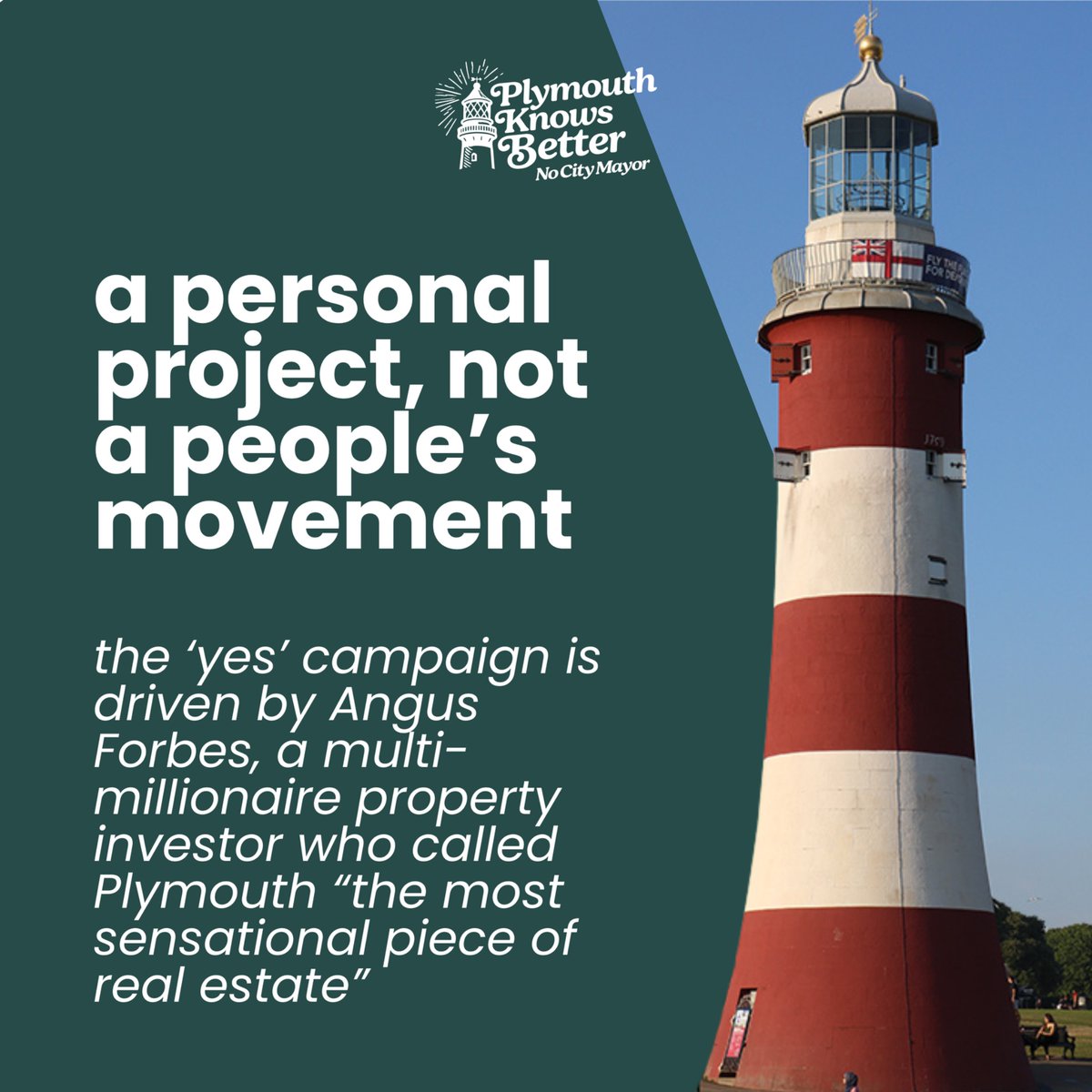 ❌ A city mayor won’t give Plymouth more power or funding.
🚫 It’s a costly outdated model, already scrapped by other cities.

Let’s protect what makes Plymouth special.

#VoteNo on 17 July. #PlymouthKnowsBetter