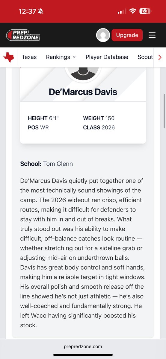 De’Marcus(DE)Davis (@demarcus2davis) on Twitter photo Thank you <a href="/PrepRedzone/">Prep Redzone 🏈</a> for the write up at the University of Baylor camp❤️
<a href="/Coach_Kraus/">Brandon Krauskopf</a>
<a href="/coachguz63/">Coach Guzman M.Ed.</a>
<a href="/Coachalshawn/">Coach Johnson</a> Thank you <a href="/PrepRedzone/">Prep Redzone 🏈</a> for the write up at the University of Baylor camp❤️
<a href="/Coach_Kraus/">Brandon Krauskopf</a>
<a href="/coachguz63/">Coach Guzman M.Ed.</a>
<a href="/Coachalshawn/">Coach Johnson</a>