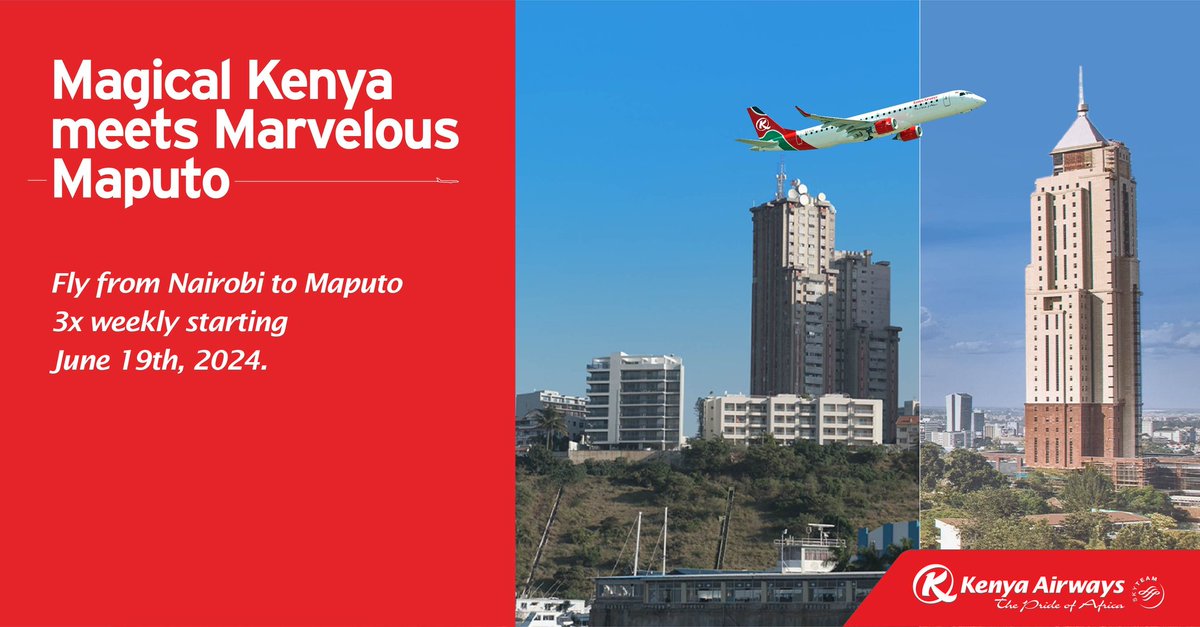 Kenya High Commission - Maputo, Mozambique (@khcmaputo) on Twitter photo Today marks a one year anniversary since the resumption of the <a href="/KenyaAirways/">Kenya Airways</a> direct flight between Nairobi and Maputo, which has improved the bilateral relations and people to people exchange between the two countries. Today marks a one year anniversary since the resumption of the <a href="/KenyaAirways/">Kenya Airways</a> direct flight between Nairobi and Maputo, which has improved the bilateral relations and people to people exchange between the two countries.