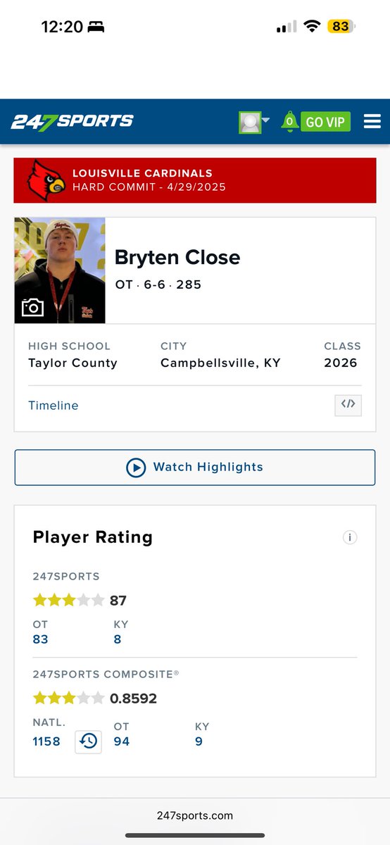UofL Recruiting (@uoflrecruiting1) on Twitter photo Louisville OT commit <a href="/BrytenClose/">Bryten Close</a> will be on campus this weekend. Big at 6’6 has the frame to add weight and muscle will be an anchor for the OL Louisville OT commit <a href="/BrytenClose/">Bryten Close</a> will be on campus this weekend. Big at 6’6 has the frame to add weight and muscle will be an anchor for the OL