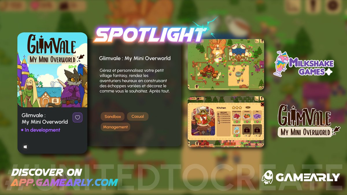 Gamearly 🎮 (@gamearly) on Twitter photo 🏡✨ Glimvale — by Milkshake Games ✨ <a href="/Starxiss/">Falestress - Wishlist Glimvale</a>
Build, decorate, manage… and let your cozy fantasy village thrive (even when you're offline) 🌙
A relaxing city-builder filled with quirky adventurers & wholesome vibes 💕
🎮 Sandbox mode
🎨 Fully customizable
🧵 Bookmark 🏡✨ Glimvale — by Milkshake Games ✨ <a href="/Starxiss/">Falestress - Wishlist Glimvale</a>
Build, decorate, manage… and let your cozy fantasy village thrive (even when you're offline) 🌙
A relaxing city-builder filled with quirky adventurers & wholesome vibes 💕
🎮 Sandbox mode
🎨 Fully customizable
🧵 Bookmark