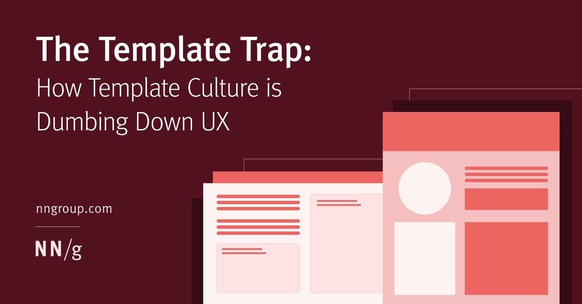 The Template Trap: How Template Culture Is Dumbing Down #UX nngroup.com/articles/templ…