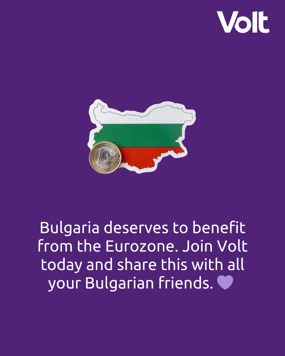 🇧🇬🇪🇺 The EC and the ECB agree that Bulgaria has checked all the boxes: 

✅ stable prices
✅ solid public finances
✅ long-term interest rates
✅ steady exchange rate

Share this with Bulgarian friends who have not joined Volt yet 💜  loom.ly/Mxq0pSA
