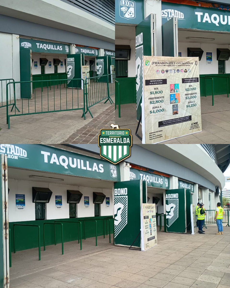 ¿Y LA AFICIÓN? 🏟️ | Hace unos meses el Club León rompía récord de abonos con la llegada de James Rodríguez a la Fiera 🦁💚

En estos momentos la realidad es otra, aunque también hay venta en línea, así lucen hoy en día las taquillas para comprar y renovar el Fierabono de esta