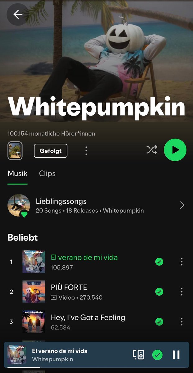 We congratulate Whitepumpkin on reaching 100,000 monthly listeners for the first time on <a href="/Spotify/">Spotify</a> ! 🏆💪💪
And we thank you all for your amazing support! 🫶
open.spotify.com/intl-de/artist…
.
#whitepumpkin #Spotify <a href="/SpotifyDE/">SpotifyDE</a> #profimusic