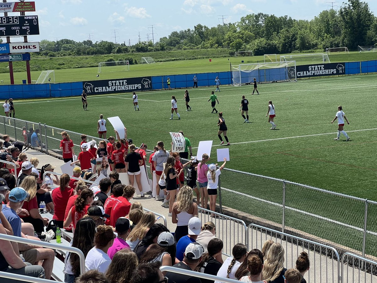 THIS is 1WARRIOR! The next generation of superstars are here cheering on their role models! Warriors advance to the STATE FINALS! Saturday morning 11:00am! BE HERE! #mhspride <a href="/1WarriorMHS/">1WARRIOR</a> <a href="/MuskegoNorwaySc/">Muskego-Norway Schools</a>