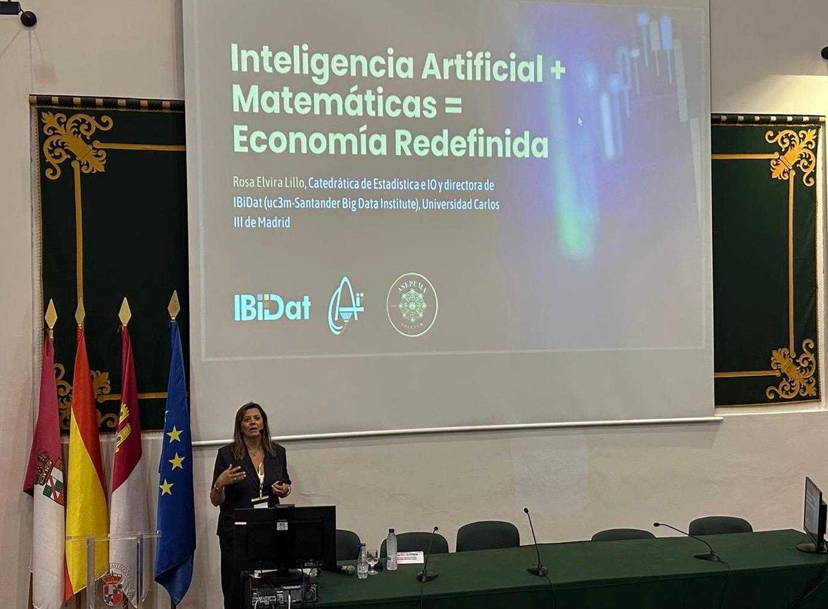 BigData_uc3m's tweet image. 📐 ¿Qué tienen que ver las matemáticas con la forma en que entendemos la economía?

La semana pasada se celebraron en @uclm_es las XXXIII Jornadas ASEPUMA. Nuestra directora, Rosa Elvira Lillo, abrió el evento con una charla sobre IA y modelos económicos.

asepuma.org/XXXIII/psesion…