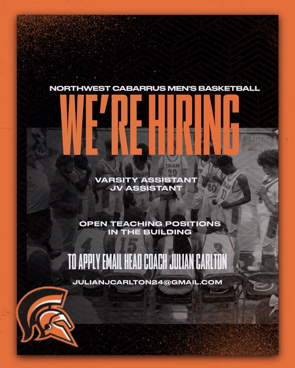 🚨 We’re Hiring! 🚨

NCHS MBB is looking for passionate and dedicated Assistant Coaches to join The Brotherhood! Interested applicants please email your resume to Head Coach Julian Carlton (julianjcarlton24@gmail.com).

Individuals with a CDL are highly encouraged to apply.