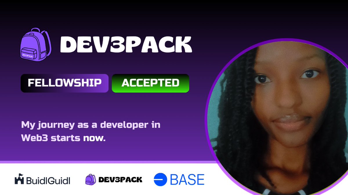 Lilo_mutindi's tweet image. Thrilled to announce I&apos;ve been accepted into the dev3pack fellowship 🚀.
Grateful for the chance to join an inspiring community 😁. can&apos;t wait to network and learn from the best 💃🏾💃🏾Excited for what&apos;s ahead ❤️#web3journey  #dev3pack #solene @_SDAV