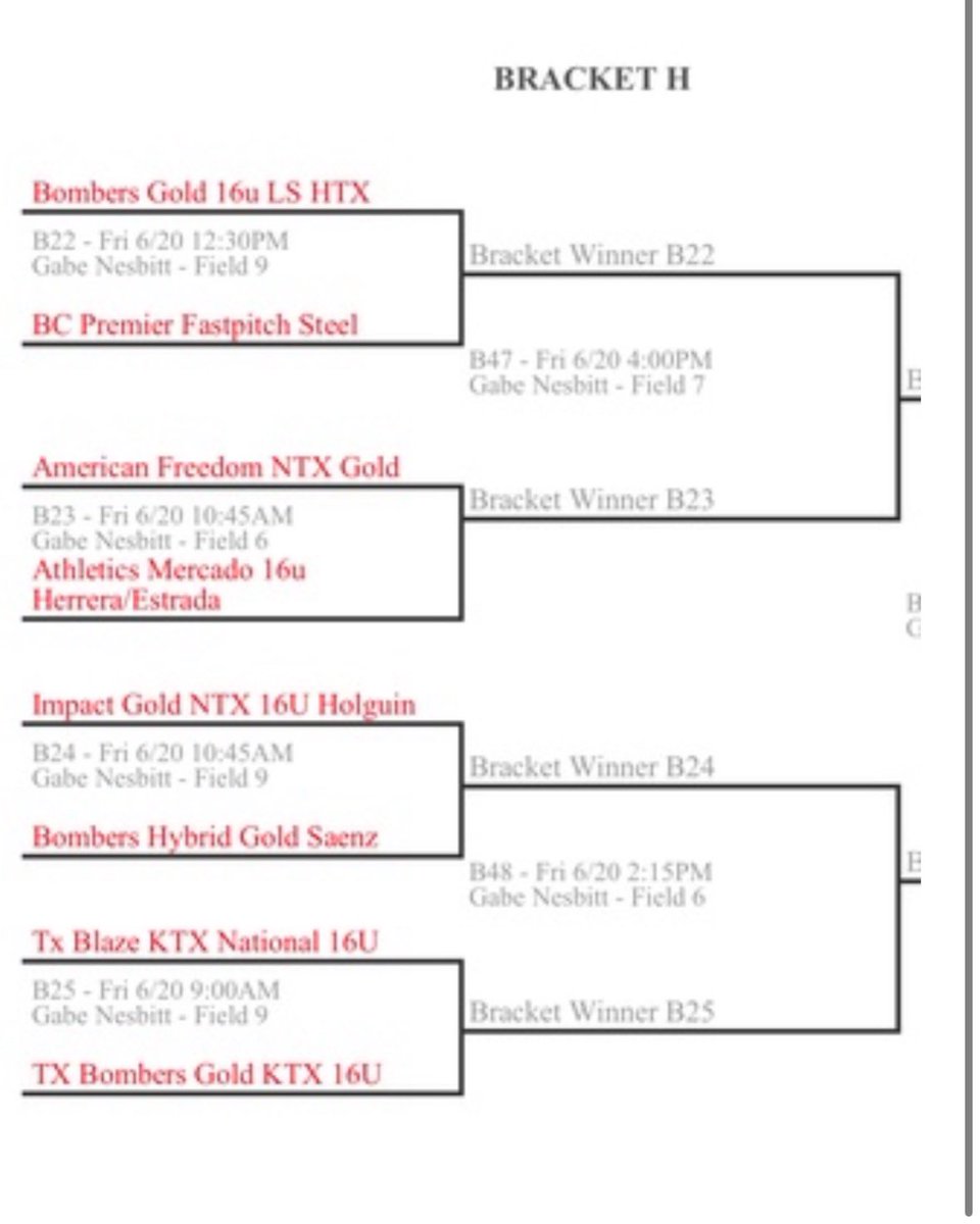 Updated game time for the TFL Summer Championship. 12:30pm @ Gabe Nesbitt park. Can’t wait to get back on the field with my team!! @RPSoftball <a href="/BombersLonestar/">Bombers 18u LS, 16u HTX/CTX/CC, 14u LS SETX</a>