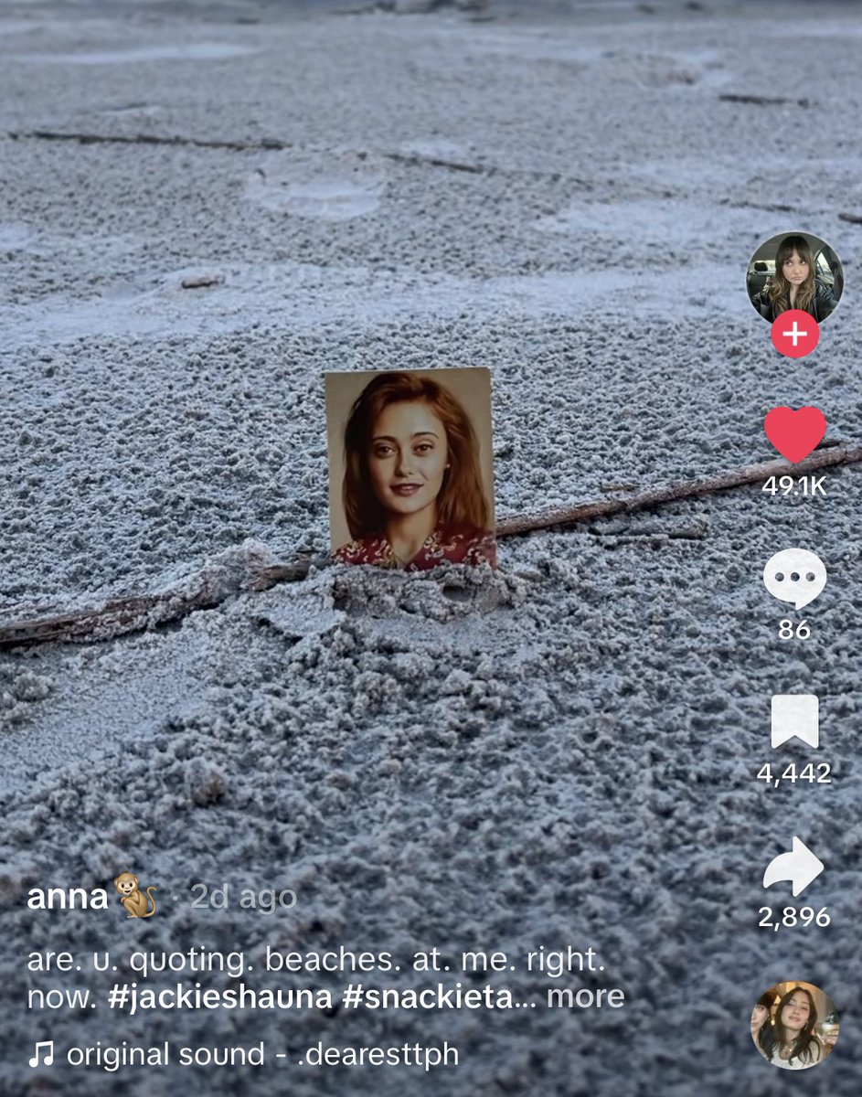 Obsessed with this tiktok acc that carries a pic of Jackie Taylor everywhere they go like an emotional support photocard