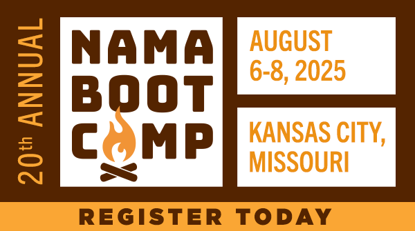 Join us for the 20th annual NAMA Boot Camp, Aug. 6-8 in Kansas City! It’s the perfect place to network and get ahead in your career whether you’re just starting out or a seasoned pro. Register now at nama.org/2025-boot-camp….