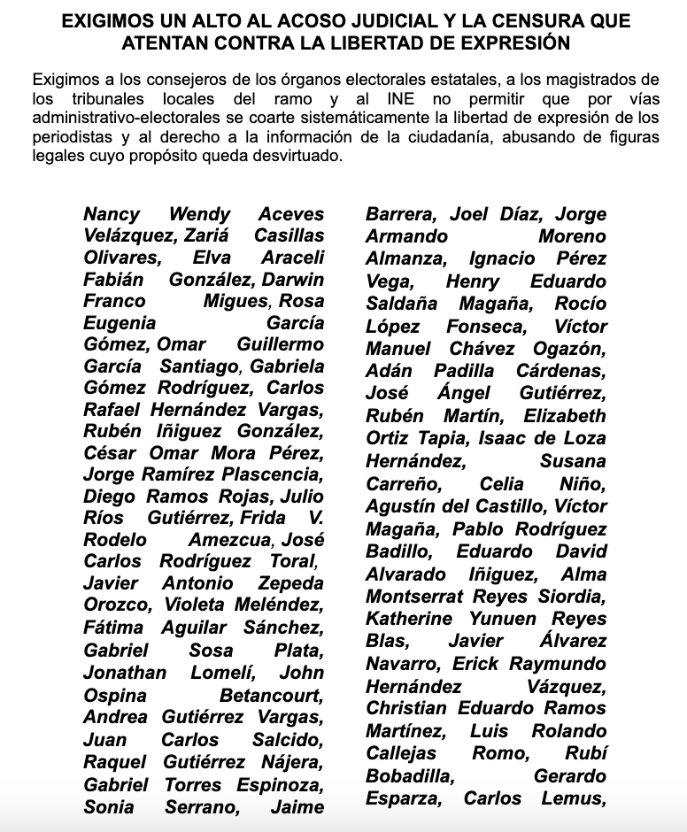 Observatorio sobre Libertad de Expresión tweet media