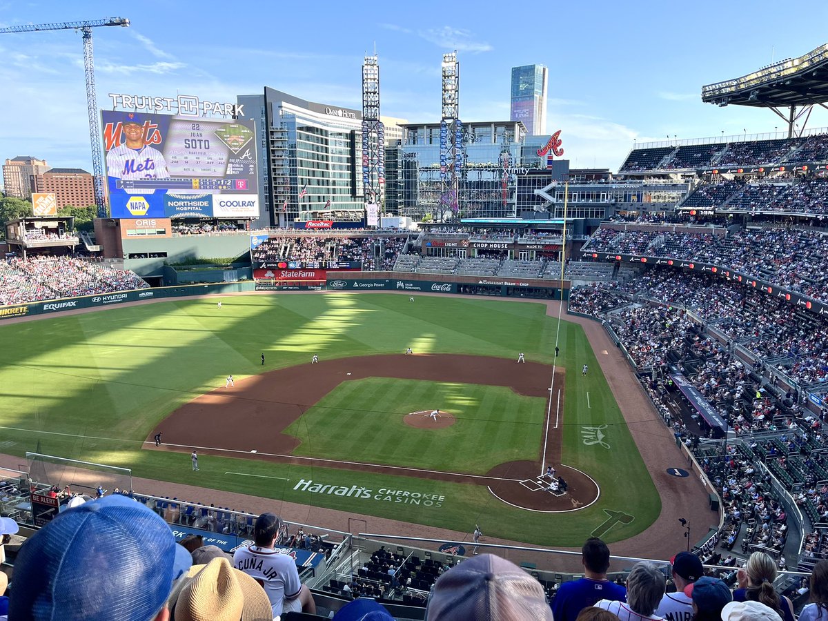 Beautiful night <a href="/TruistPark/">Truist Park</a>, as the <a href="/Braves/">Atlanta Braves</a> battle the <a href="/Mets/">New York Mets</a>. This game is also being broadcast ⚾️ 📺 by <a href="/BravesOnGray/">Braves On Gray</a>.
#BravesCountry