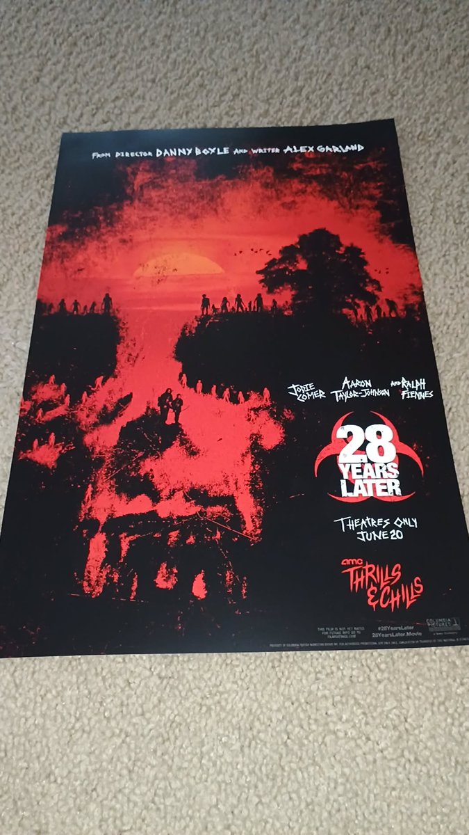 DustyTheApe's tweet image. Fan Event #17 this year #28YearsLater.โฃ๏ธ๐ Opening Night Fan Event Limited-Edition print poster.๐ผ๏ธ Part 1 of 2. WE MAKE MOVIES BETTER!!๐ฆ๐ฟ๐๐๐๐ฟ๐ฆ #AMC @AMCTheatres @CEOAdam #AMCTheatres #Dolby #DolbyCinema #DolbyAtmos #FanEvent #OnlyinTheatres #ThrillsNChills