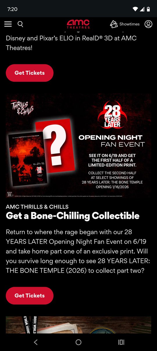 DustyTheApe's tweet image. Fan Event #17 this year #28YearsLater.โฃ๏ธ๐ Opening Night Fan Event Limited-Edition print poster.๐ผ๏ธ Part 1 of 2. WE MAKE MOVIES BETTER!!๐ฆ๐ฟ๐๐๐๐ฟ๐ฆ #AMC @AMCTheatres @CEOAdam #AMCTheatres #Dolby #DolbyCinema #DolbyAtmos #FanEvent #OnlyinTheatres #ThrillsNChills
